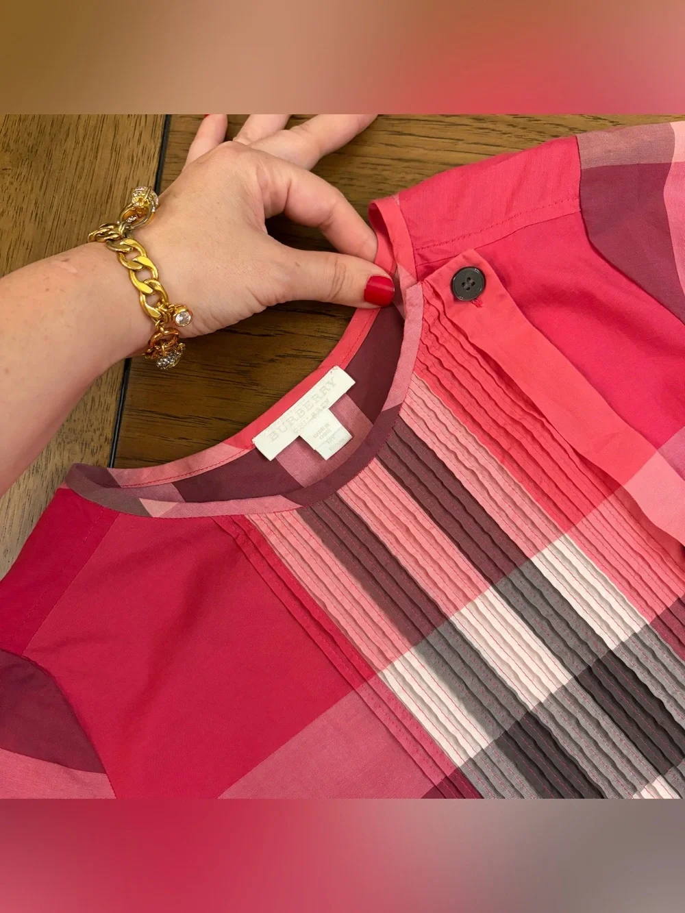 Authentic BURBERRY Girls Iconic Dress Gorgeous Nova Check Designer Lux 11-12 yrs
